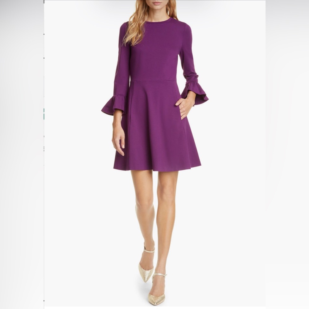 Kate Spade New York bell sleeve ponte fit and flare dress, Size M